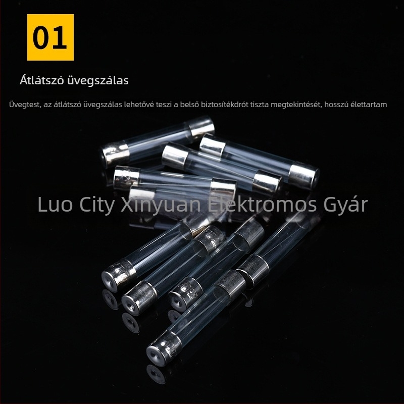 100 darab üveg biztosíték készlet, 5×20 mm és 6×30 mm kerámia biztosítócső