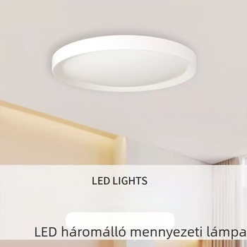 LED ultra-vékony háromvédelmes mennyezeti lámpa, minimalistán modern dizájn, kerek formájú lámpa erkélyre, konyhába, folyosóra, hálószobába és nappaliba