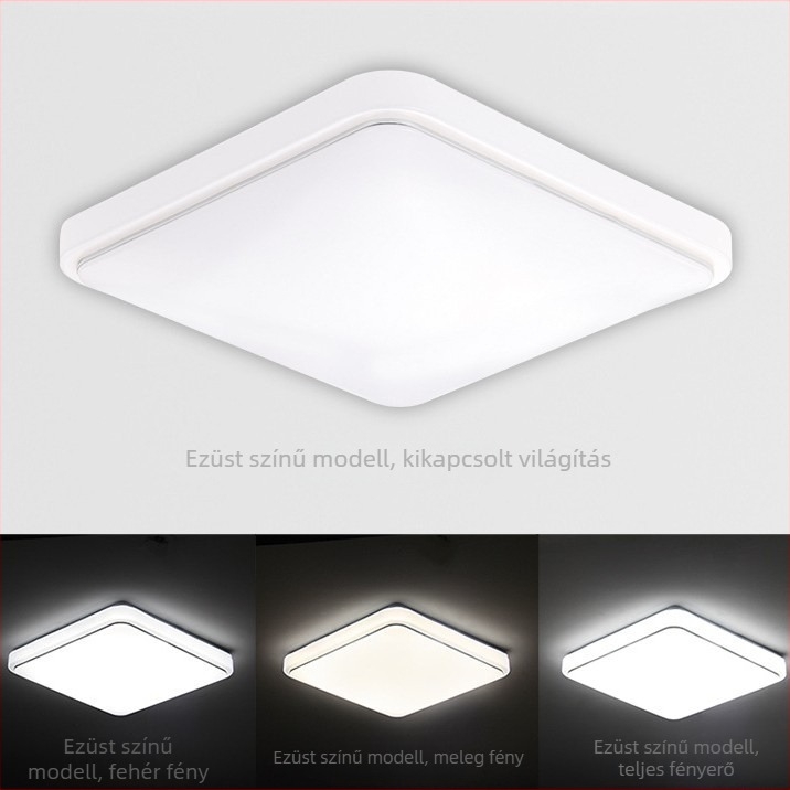 LED mennyezetlámpa – modern minimalist stílusú téglalap alakú lámpa a nappaliba, hálószobába, dolgozószobába, erkélyre és a konyhába