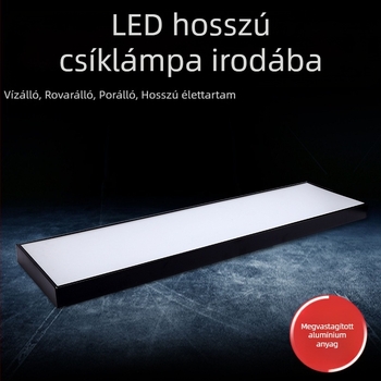 Irodai hosszú LED-szalag függesztett lámpa, alumíniumcsatornás mennyezeti világítás, kereskedelmi célú, nagy fényerő