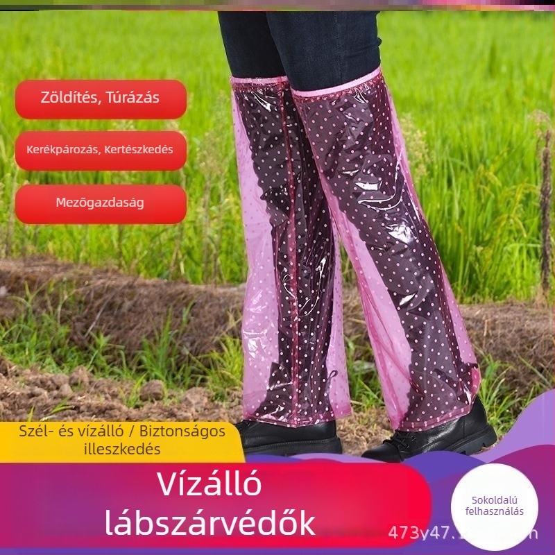 Hosszított vízálló lábszárvédő felnőtteknek – kültéri kerékpározáshoz, esőkabáttal összeillő kiegészítő