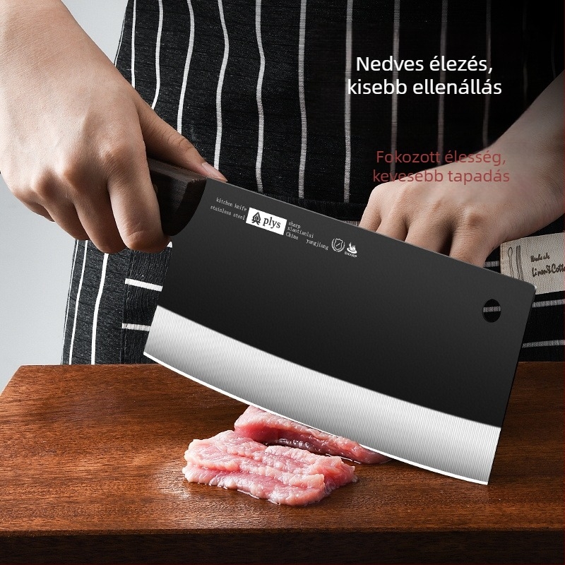 Rozsdamentes acélból készült konyhai kés, éles a hús és a zöldségek szeleteléséhez, szakácskés