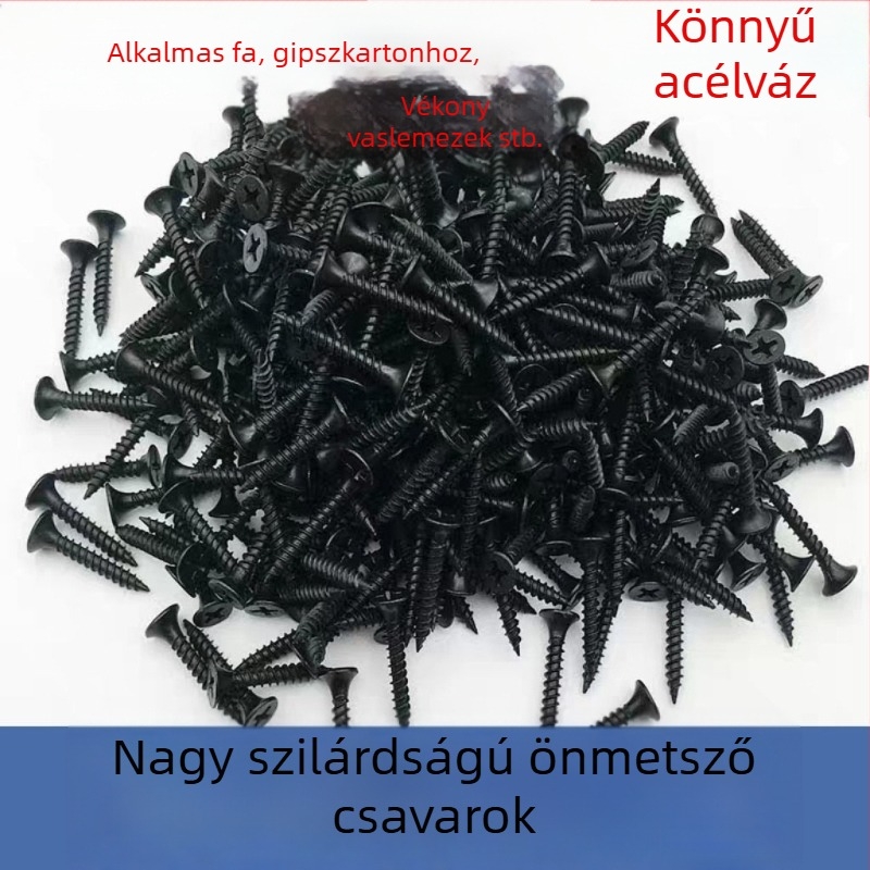 M3.5-ös szárazfal-öncsavaró csavar, kereszthajtású fej, nagy szilárdságú, gipszkartonhoz