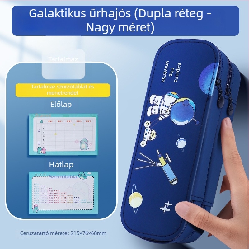 Kétoldalas tolltartó lányoknak az első osztályba, nagy kapacitású, aranyos iskolai tolltartó