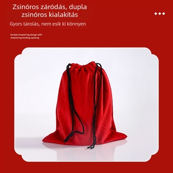Új vastag velúr húzós tasak ékszerek tárolására