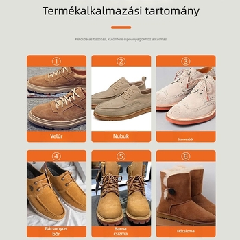 Többcélú cipőecset velúr és bőr tisztítására – otthoni cipőápoló kefe