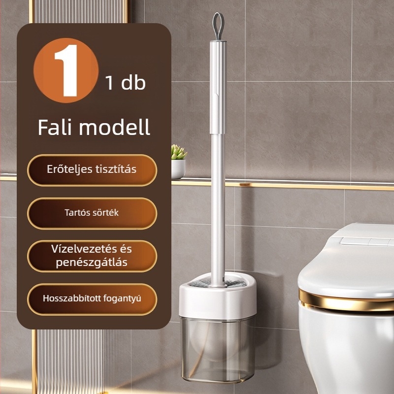 Otthoni használatra készült WC-kefe, halott sarkok nélkül, 2025-ös új modell, falra szerelhető