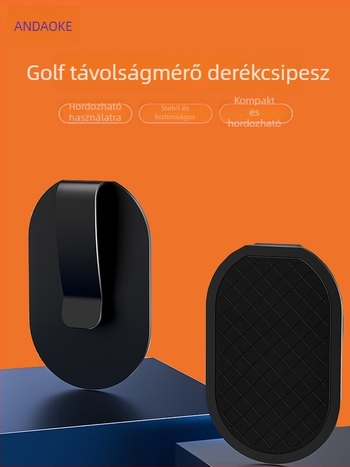 Golf távmérő kiegészítő: mágneses övcsipesz és fém csat a golf táska csatjához
