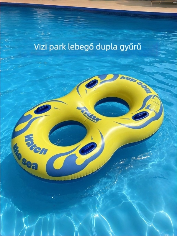 Felnőtt két személyes felfújható úszógumi vastag PVC-ből, 8-as alak
