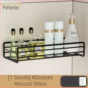 Lyukasztott téglalap alakú vas tároló konyhához és fürdőszobához erős, nyom nélkül tapadó ragasztóval