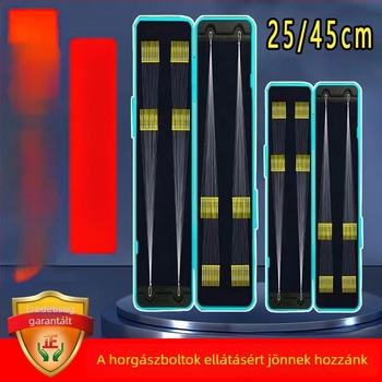40 darabos kész rövid előkével felszerelt dupla horog arany hüvely
