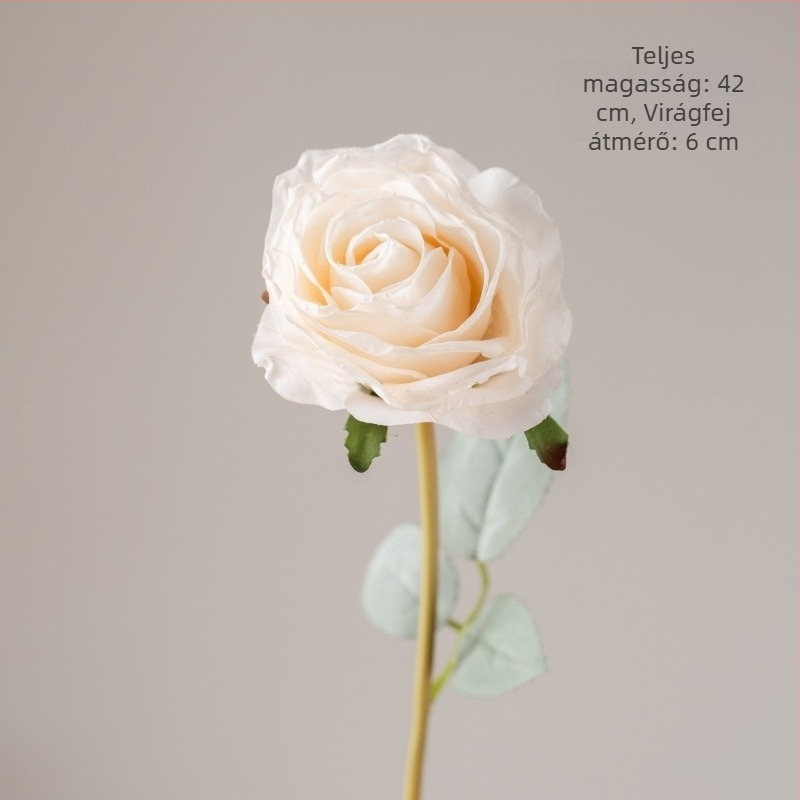 Égő szélű szatén rózsa, Monet-kert ihlette művirág, esküvőre és otthoni díszítésre