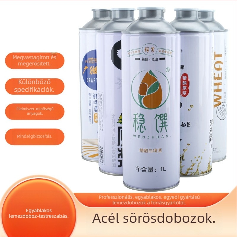 1L-es egyedi fémdoboz, nagy kör alakú lezárt élelmiszer‑csomagolás, CMYK nyomtatás