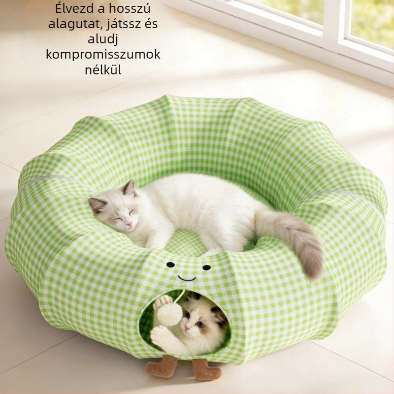 Minden évszakos macskaalagút, légáteresztő, félig zárt menedék, macska játék