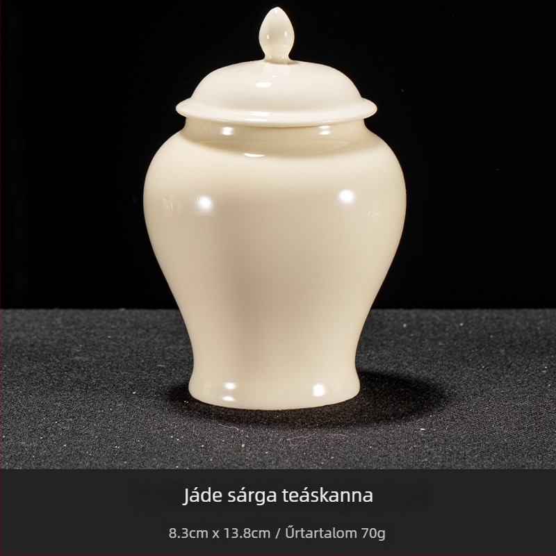 Jade kerámiából készült teásdoboza – általános stílus, kiváló minőségű zárt tárolóedény teához és teáskészlet kiegészítők