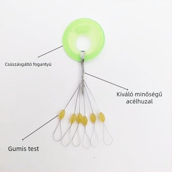 Szilikon űrgyöngyök, hengeres és olíva alakú, horgászathoz