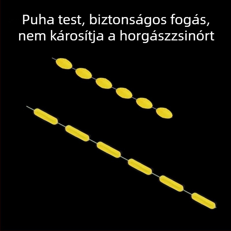 Szilikon űrgyöngyök, hengeres és olíva alakú, horgászathoz