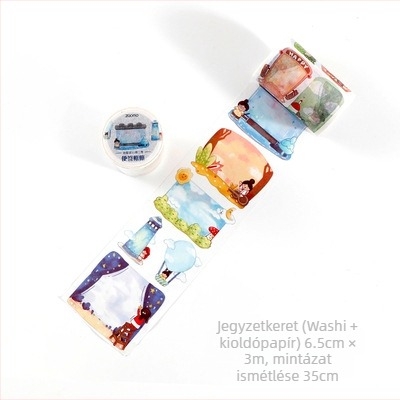 Washi szalag Fat Planet 2.0 Season 2 – 12 kreatív, aranyos DIY napló dekorációs matricák