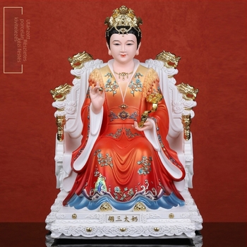 Husantai Isten és Istennő Szobrai, Imitáció Porcelánból, Festett Hu Huang Chang és a Négy Nagy Család figurái, Otthoni imádat céljából