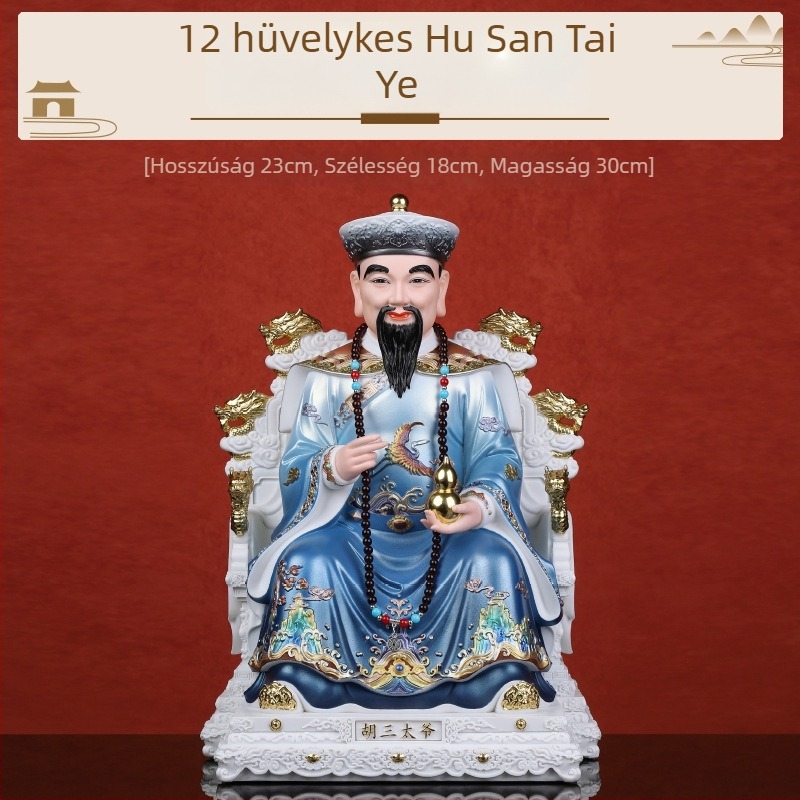 Husantai Isten és Istennő Szobrai, Imitáció Porcelánból, Festett Hu Huang Chang és a Négy Nagy Család figurái, Otthoni imádat céljából