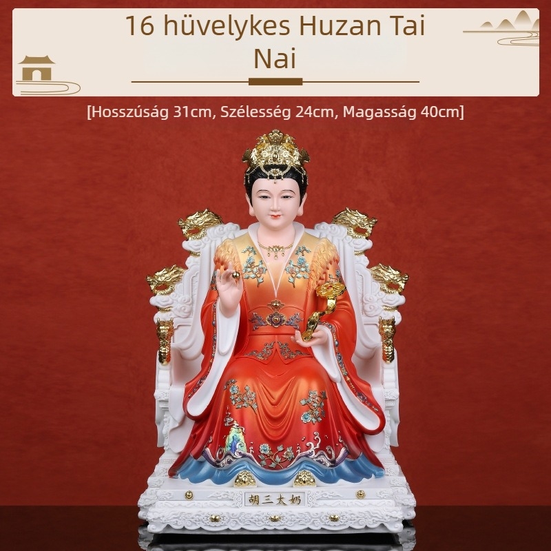 Husantai Isten és Istennő Szobrai, Imitáció Porcelánból, Festett Hu Huang Chang és a Négy Nagy Család figurái, Otthoni imádat céljából