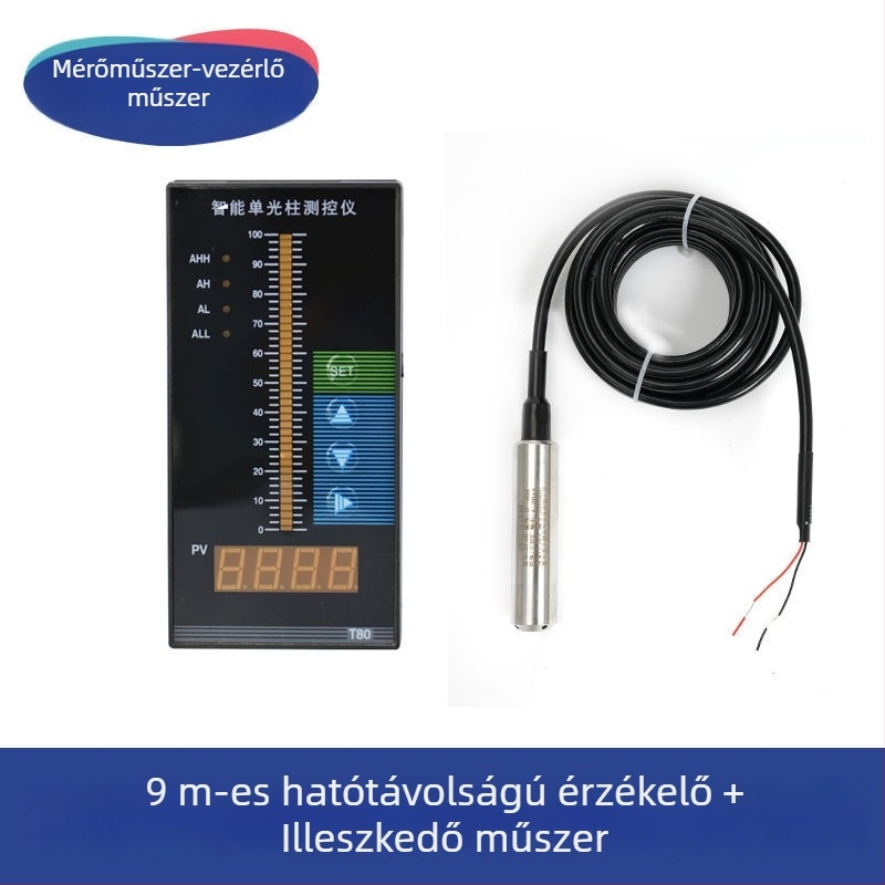 Merülő folyadékszint-transzmitter, magas hőmérséklet-álló szenzor, 4-20 mA kimenet, szintmérő