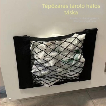 Ragasztós falra szerelhető hálós zacskó tároló — konyha
