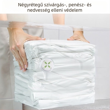 Átlátszó 3D-s vákuum tömörítő táska paplanok és ruhák tárolására