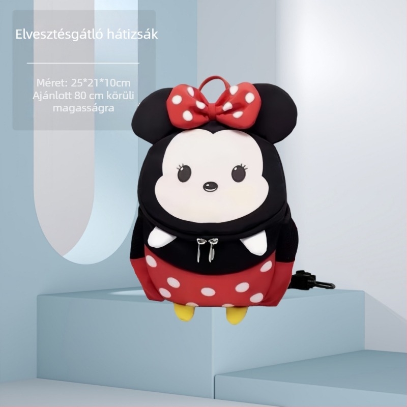 Gyerek hátizsák oroszlán alakú Mickey és Minnie figurákkal, két vállpántos