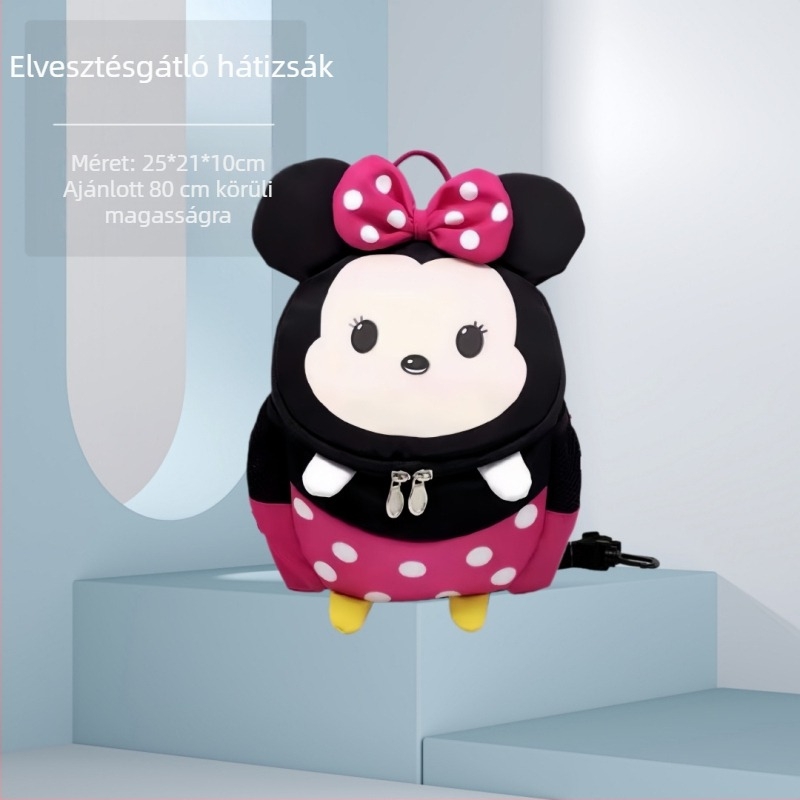 Gyerek hátizsák oroszlán alakú Mickey és Minnie figurákkal, két vállpántos