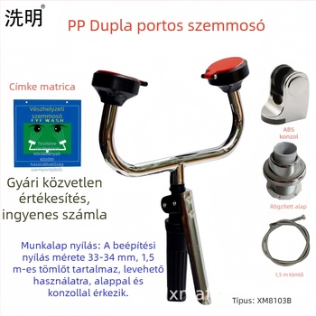 PP kétfejes szemmosó laboratóriumi — asztali vagy falra szerelhető