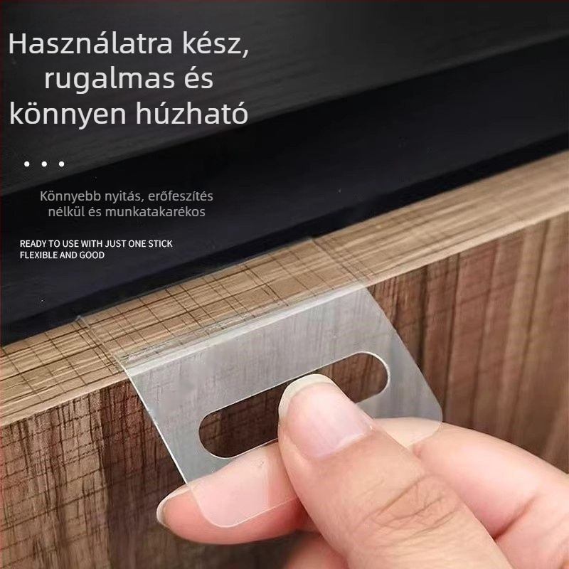 Láthatatlan fiók- és szekrényfogantyúk, ragasztós, fúrás nélkül