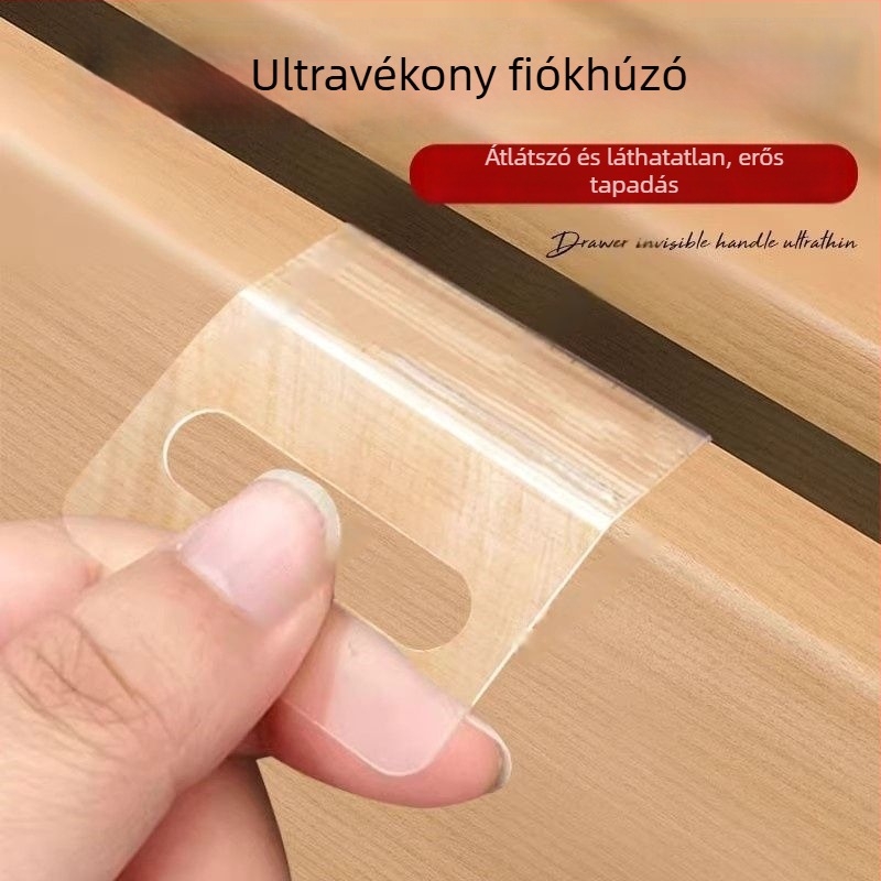 Láthatatlan fiók- és szekrényfogantyúk, ragasztós, fúrás nélkül