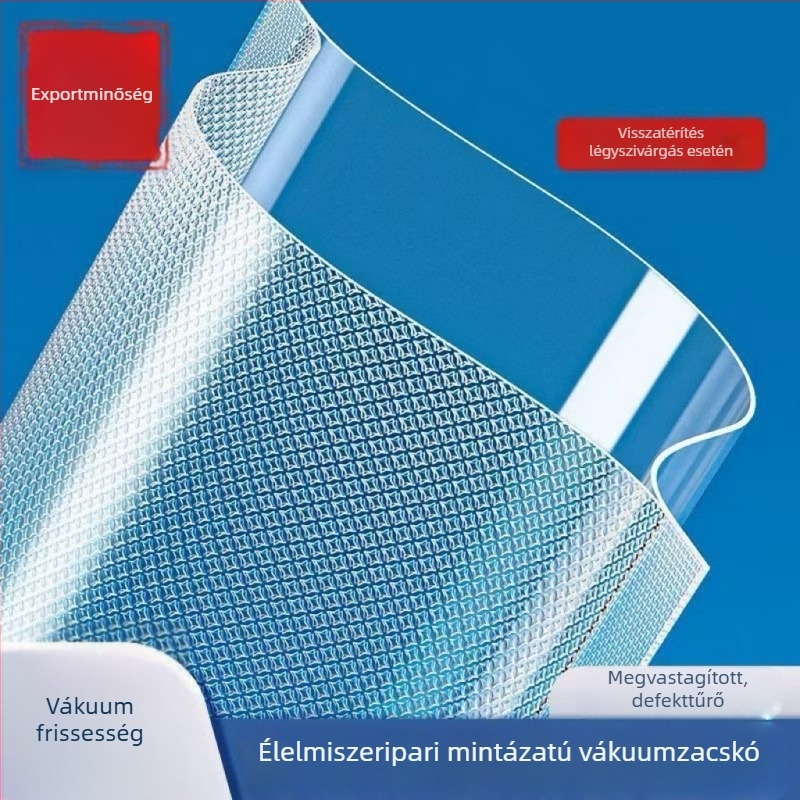 Texturált élelmiszer-vákuumtasakok és otthoni zárógép