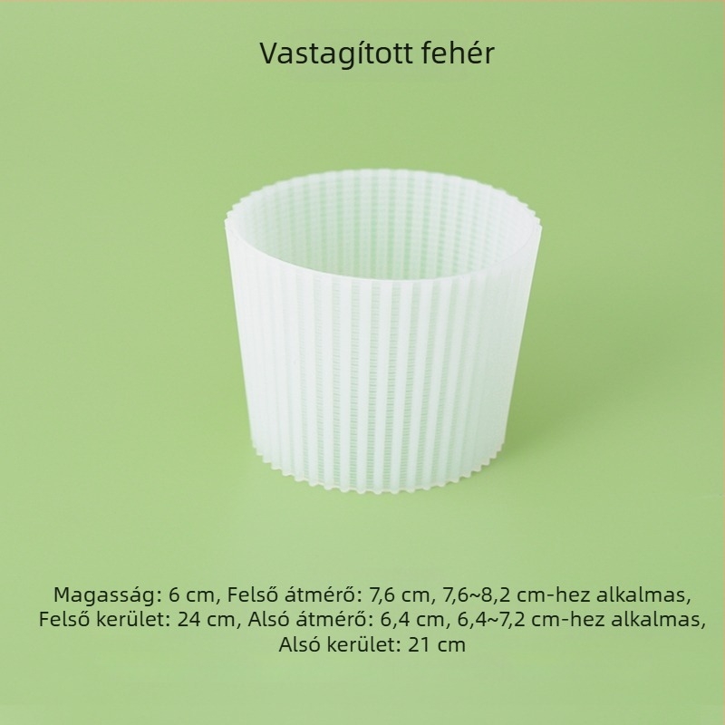 Üveg pohárhoz szilikon hüvely, hőszigetelő, csúszásmentes, égési sérülések elleni, vastag, univerzális kúpos kialakítás