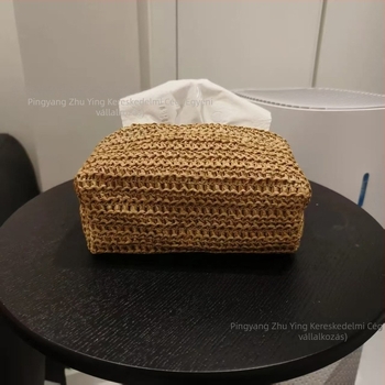 Dekoratív minimalist textile szalvétatartó kötött tárolóval, a nappaliba