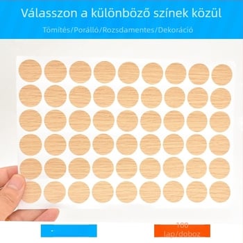 Öntapadós csavarfurat fedők bútorokhoz – három az egyben dekoratív porálló fedők