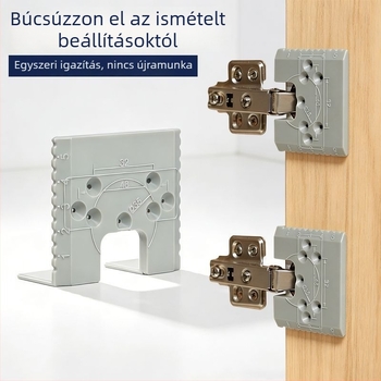 Szekrényajtóhoz gyors szerelési lemez, erős mágneses pozicionálás és rögzítés, 35 mm-es pántfuratoló eszköz