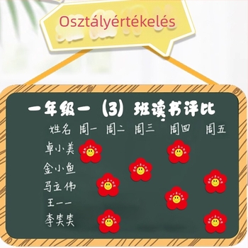 50 db kis piros virágos üdvözlőlap ünnepi díszítéshez és gyermekek dicséretéhez