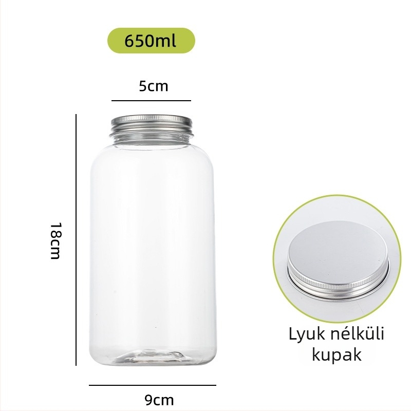 Fuxiang egyszer használatos műanyag üveg Dirty Milk Tea, 401–500 ml, kerek, logó nyomtatással