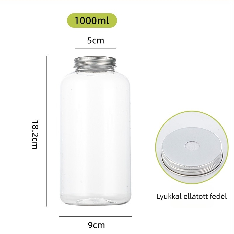 Fuxiang egyszer használatos műanyag üveg Dirty Milk Tea, 401–500 ml, kerek, logó nyomtatással