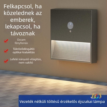Mozgásérzékelős éjszakai lámpa folyosóhoz és lépcsőhöz mágneses rögzítéssel és intelligens töltéssel