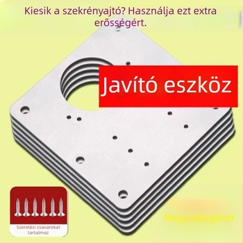 Univerzális rozsdamentes acél csuklópánt javító készlet fa szekrényajtókhoz és gardróbokhoz