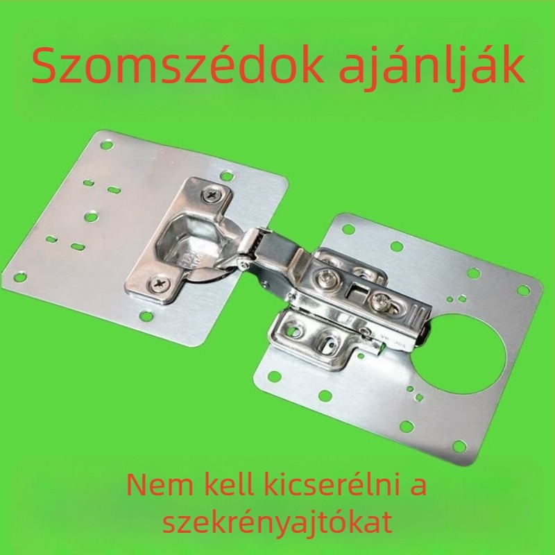 Univerzális rozsdamentes acél csuklópánt javító készlet fa szekrényajtókhoz és gardróbokhoz