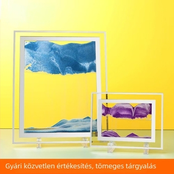 Kreatív 3D üveg gyorshomok festmény – dísztárgy, tájképpel, otthoni dekoráció és ajándék