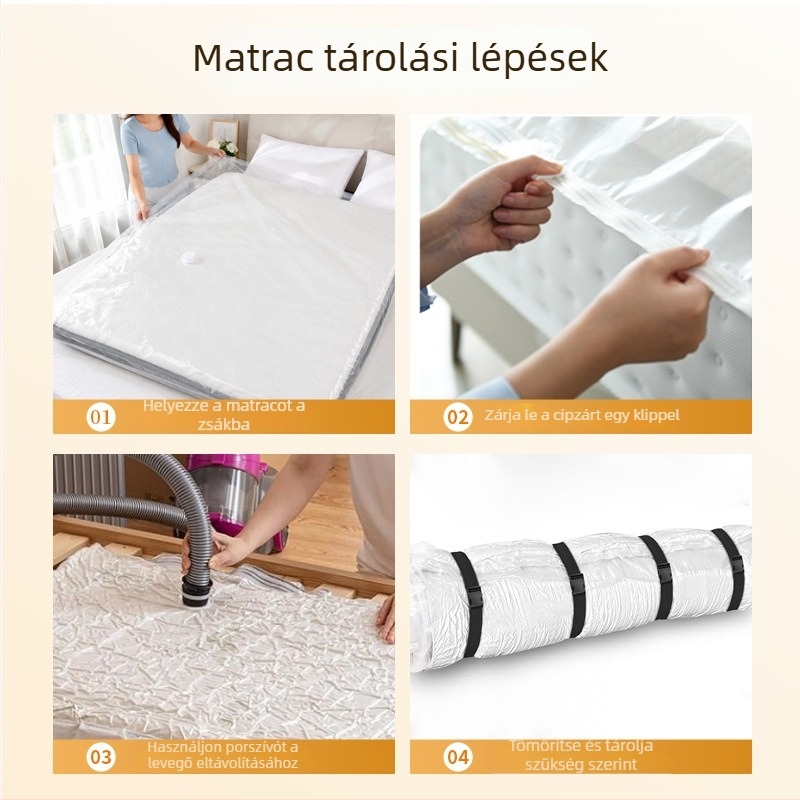 Habmatrac vákuumzsák, extra vastag, nagy méret, vákuumzár, latex matrac tömörítéséhez költözésnél és rendezéshez