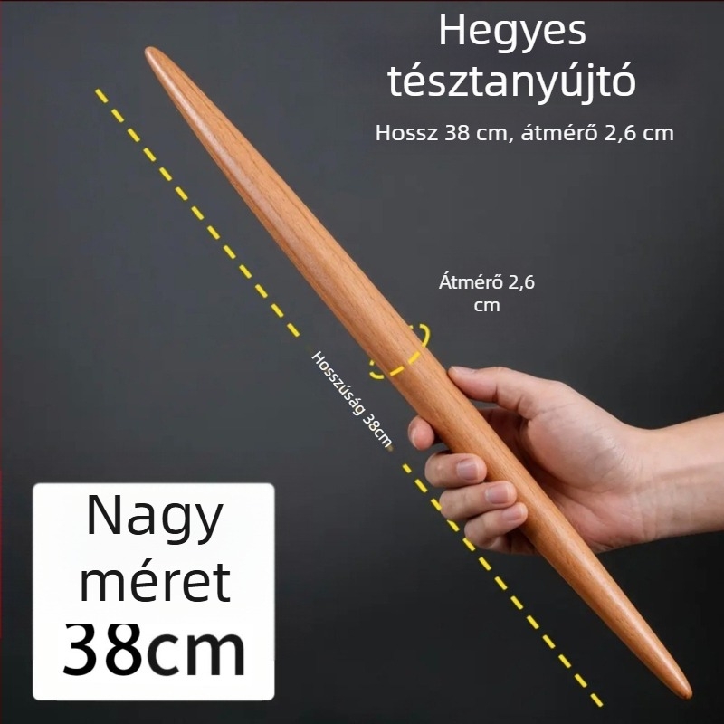 Pengyi Nem tapadós Fa Nyújtófa tésztához, fondant-hoz, tésztához és gyoza-lapokhoz