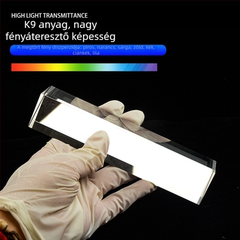 Optikai háromszögű prizma oktatási kísérletekhez és képalkotási bemutatókhoz