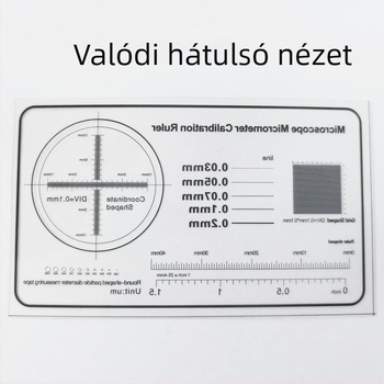 Mikrométer kalibráló vonalzó mikroszkóphoz, felosztás 0,1 mm, retikulusz vastagsága 0,1 mm