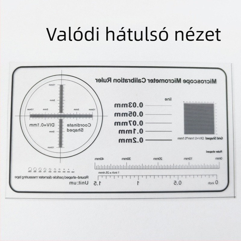 Mikrométer kalibráló vonalzó mikroszkóphoz, felosztás 0,1 mm, retikulusz vastagsága 0,1 mm